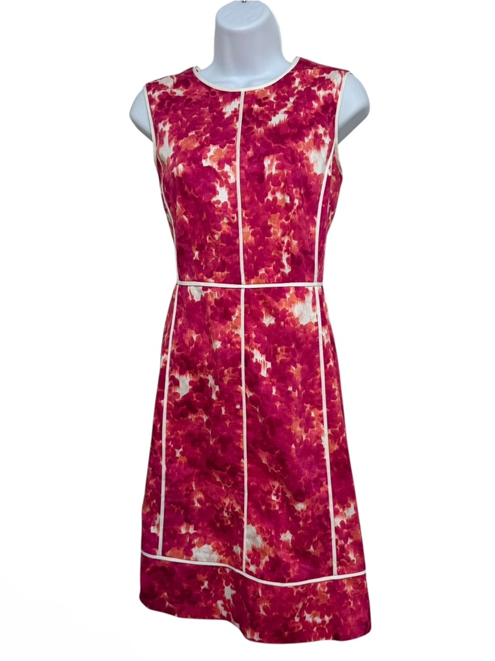 Calvin Klein Coral & Pink Multi Sleeveless Dress  Size 8